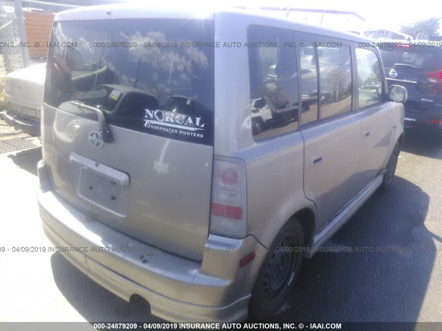 JTLKT334040145324 - 2004 TOYOTA SCION XB BEIGE photo 4