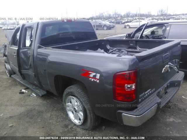 1GCSKSE39AZ107501 - 2010 CHEVROLET SILVERADO K1500 LT GRAY photo 3