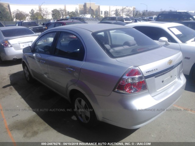 KL1TD56638B152713 - 2008 CHEVROLET AVEO LS SILVER photo 3