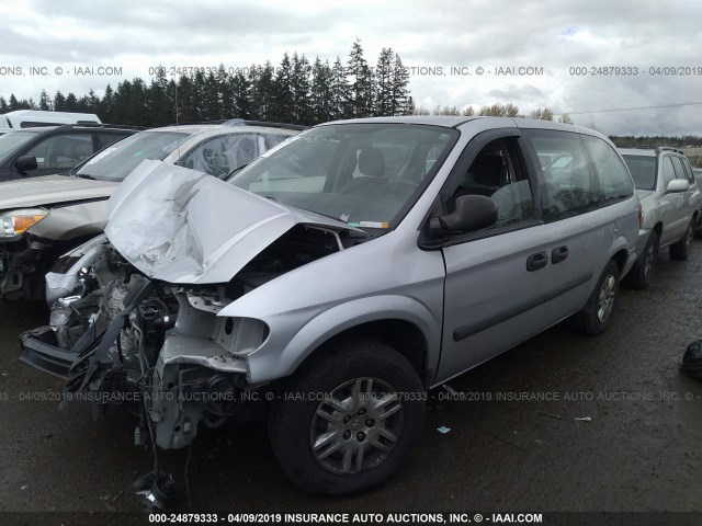 1D4GP24R45B429204 - 2005 DODGE GRAND CARAVAN SE SILVER photo 2