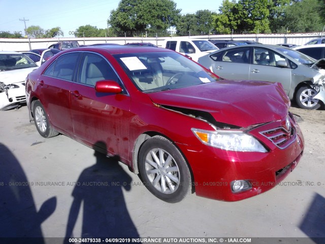 4T4BF3EK9BR131685 - 2011 TOYOTA CAMRY SE/LE/XLE RED photo 1