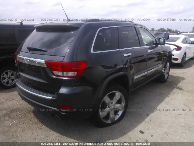 1J4RS6GT7BC516551 - 2011 JEEP GRAND CHEROKEE OVERLAND GRAY photo 4