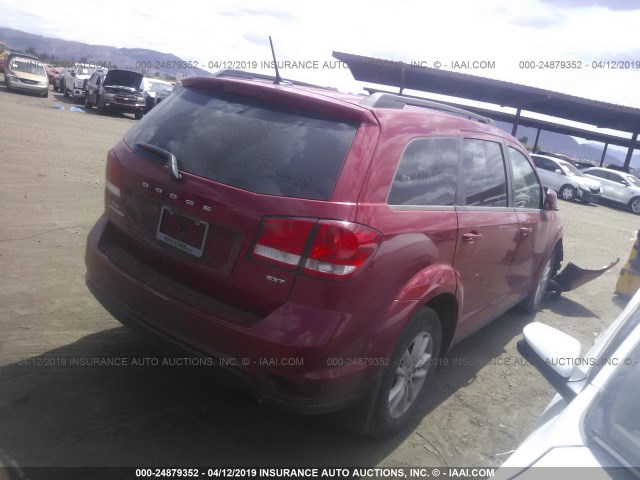 3C4PDCBB9JT305746 - 2018 DODGE JOURNEY SXT RED photo 4