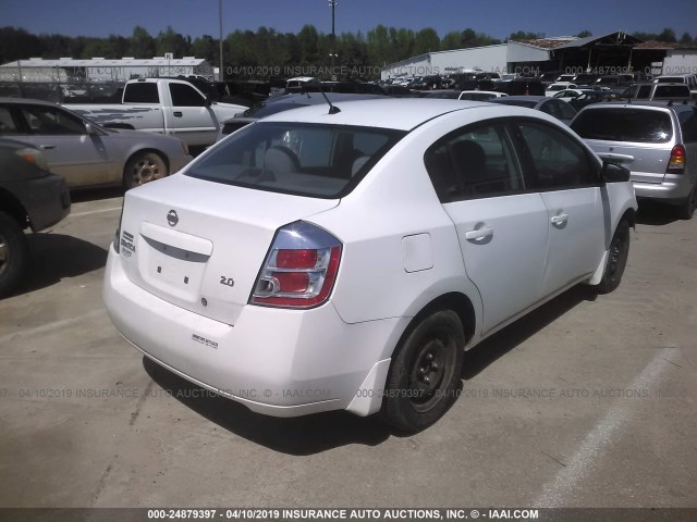 3N1AB61E87L677535 - 2007 NISSAN SENTRA 2.0/2.0S/2.0SL WHITE photo 4