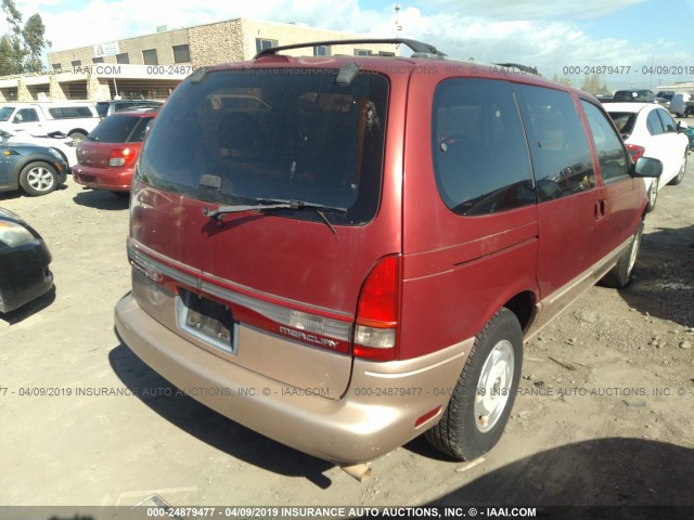 4M2DV11W7TDJ31106 - 1996 MERCURY VILLAGER RED photo 4