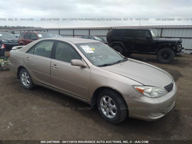 4T1BE32K22U509783 - 2002 TOYOTA CAMRY LE/XLE/SE BEIGE photo 1