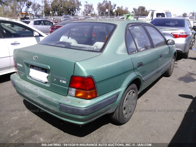 JT2BC52L6V0227245 - 1997 TOYOTA TERCEL CE GREEN photo 4