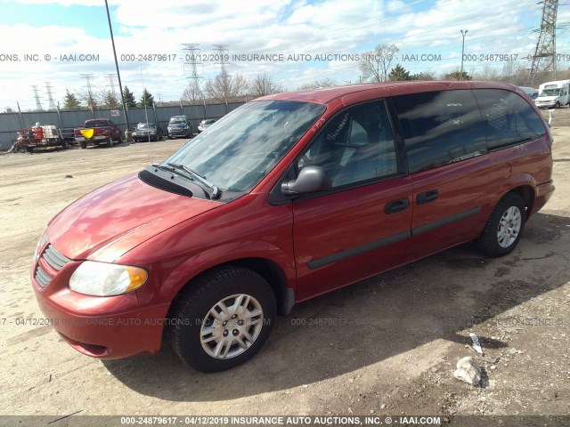 1D4GP24E06B659532 - 2006 DODGE GRAND CARAVAN SE RED photo 2