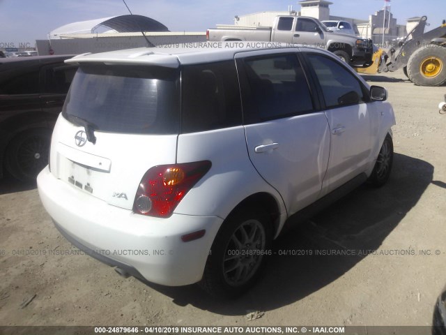 JTKKT624050097266 - 2005 TOYOTA SCION XA WHITE photo 4