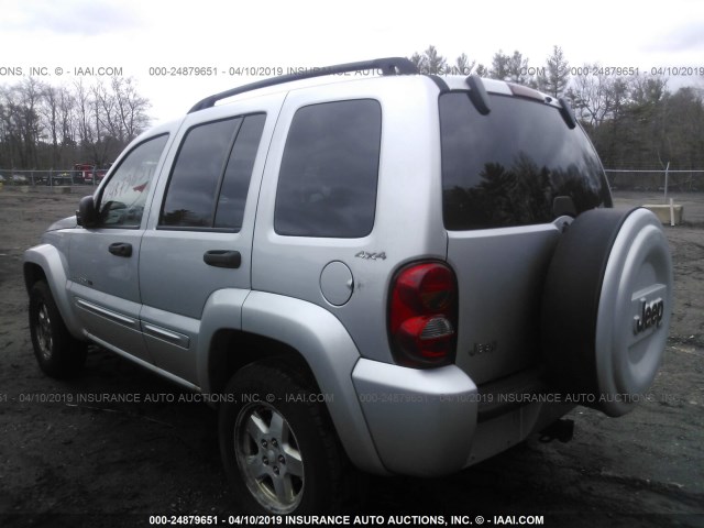 1J4GL58K42W177072 - 2002 JEEP LIBERTY LIMITED SILVER photo 3