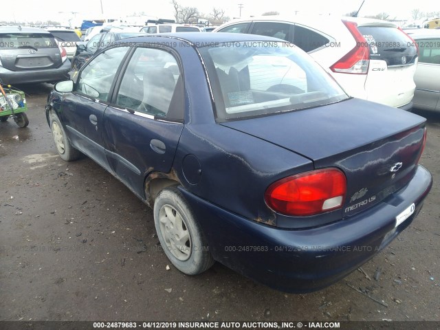 2C1MR5223Y6710903 - 2000 CHEVROLET METRO LSI BLUE photo 3