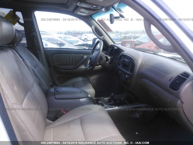 5TDBT48A14S230119 - 2004 TOYOTA SEQUOIA LIMITED WHITE photo 5