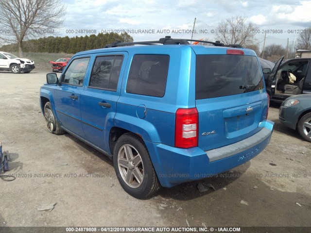 1J8FF28W88D515273 - 2008 JEEP PATRIOT SPORT BLUE photo 3