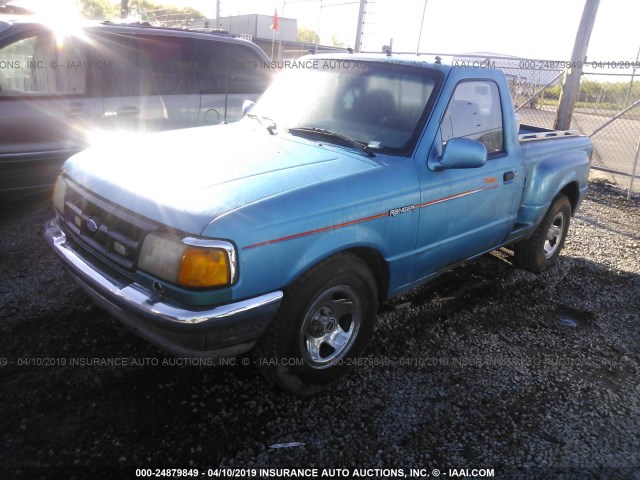 1FTCR10X8RPA11192 - 1994 FORD RANGER BLUE photo 2