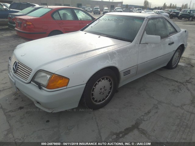 WDBFA66E2NF052214 - 1992 MERCEDES-BENZ 500 SL WHITE photo 2