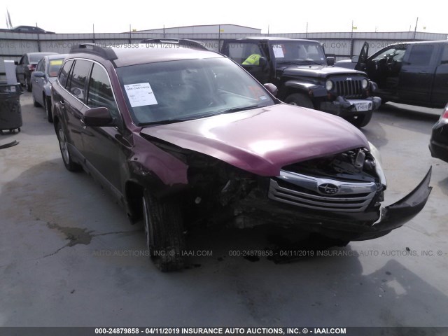 4S4BRCCC1B3330216 - 2011 SUBARU OUTBACK 2.5I PREMIUM MAROON photo 1