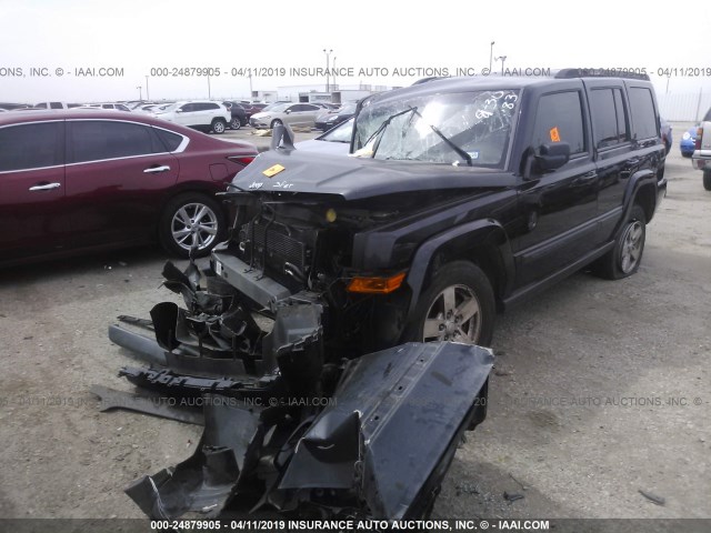 1J8HH48P77C636081 - 2007 JEEP COMMANDER BLACK photo 2