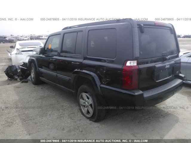 1J8HH48P77C636081 - 2007 JEEP COMMANDER BLACK photo 3