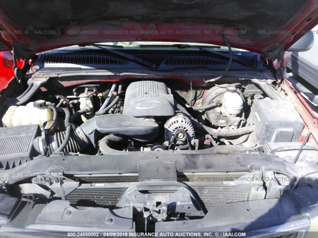 1GCEC19TX6E168790 - 2006 CHEVROLET SILVERADO C1500 RED photo 10