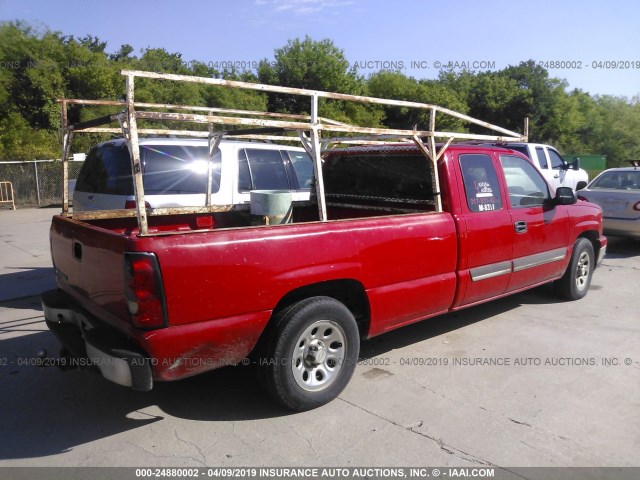 1GCEC19TX6E168790 - 2006 CHEVROLET SILVERADO C1500 RED photo 4