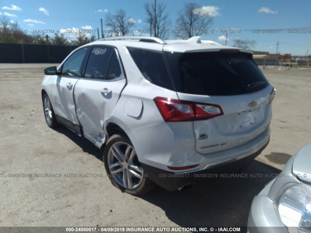 2GNAXWEX5J6330791 - 2018 CHEVROLET EQUINOX PREMIER WHITE photo 3