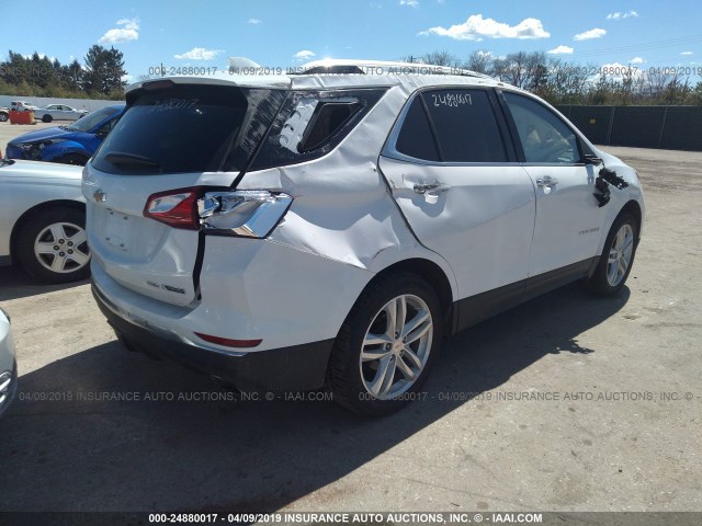 2GNAXWEX5J6330791 - 2018 CHEVROLET EQUINOX PREMIER WHITE photo 4