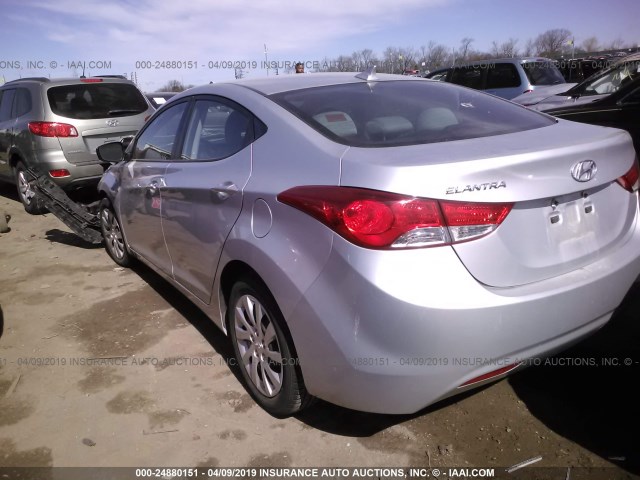 5NPDH4AE5CH140189 - 2012 HYUNDAI ELANTRA GLS/LIMITED SILVER photo 3