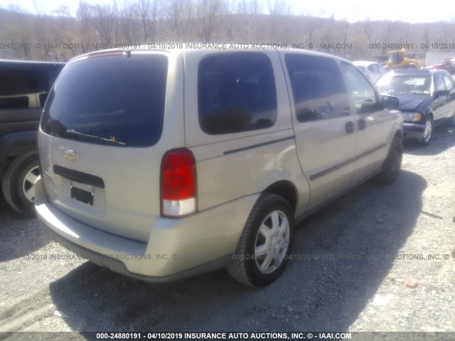 1GNDV23117D104039 - 2007 CHEVROLET UPLANDER LS TAN photo 4