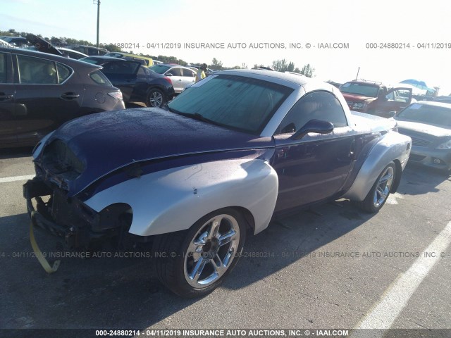 1GCES14P54B113479 - 2004 CHEVROLET SSR PURPLE photo 2