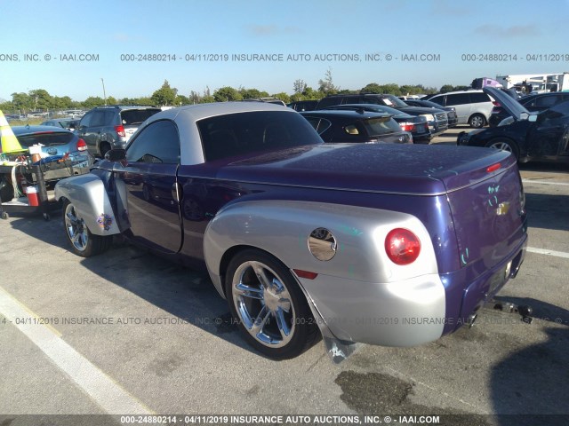 1GCES14P54B113479 - 2004 CHEVROLET SSR PURPLE photo 3