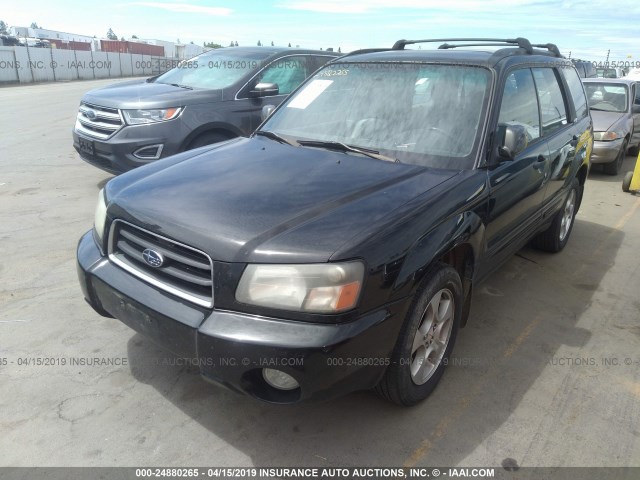 JF1SG65633H744417 - 2003 SUBARU FORESTER 2.5XS BLACK photo 2