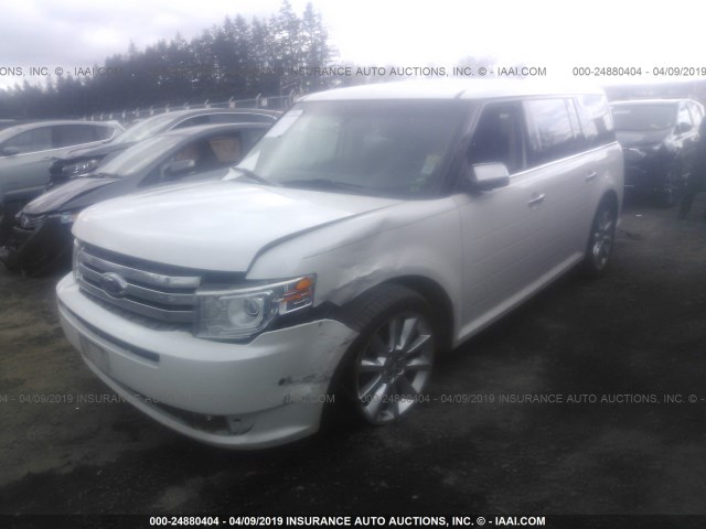 2FMHK6DT9BBD00993 - 2011 FORD FLEX LIMITED WHITE photo 2