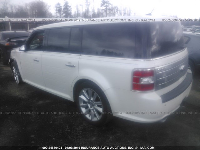 2FMHK6DT9BBD00993 - 2011 FORD FLEX LIMITED WHITE photo 3