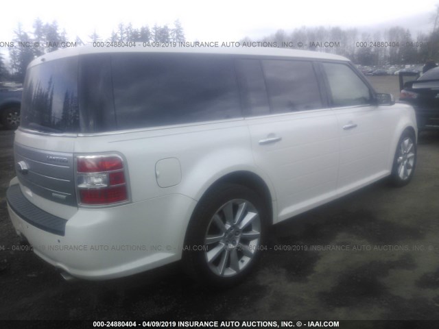 2FMHK6DT9BBD00993 - 2011 FORD FLEX LIMITED WHITE photo 4