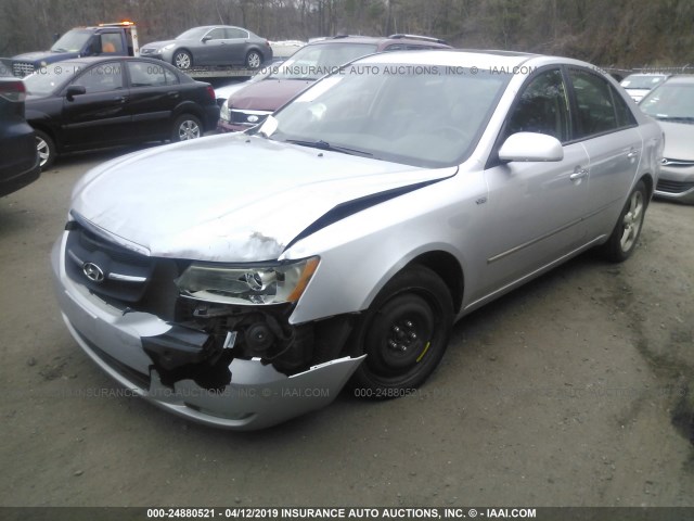 5NPEU46F87H262908 - 2007 HYUNDAI SONATA SE/LIMITED SILVER photo 2