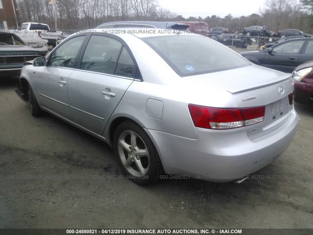 5NPEU46F87H262908 - 2007 HYUNDAI SONATA SE/LIMITED SILVER photo 3