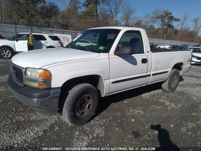 1GTEK14V72E114126 - 2002 GMC NEW SIERRA K1500 WHITE photo 2