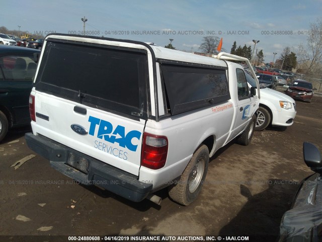 1FTYR10D34PB39442 - 2004 FORD RANGER WHITE photo 4