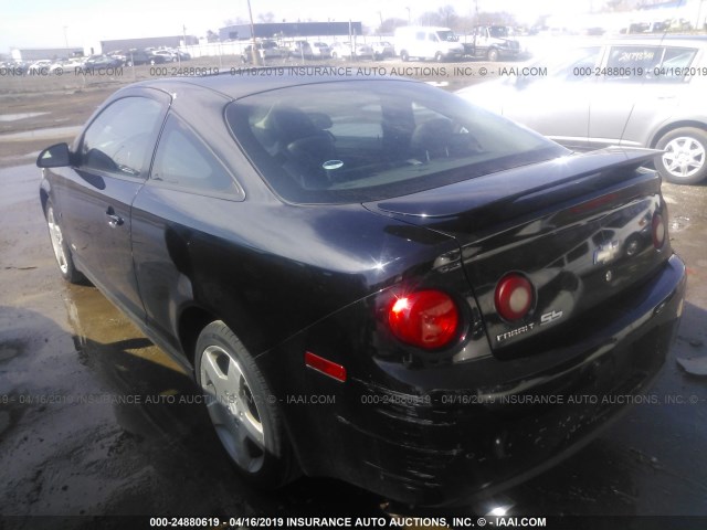 1G1AM18B267708473 - 2006 CHEVROLET COBALT SS BLACK photo 3