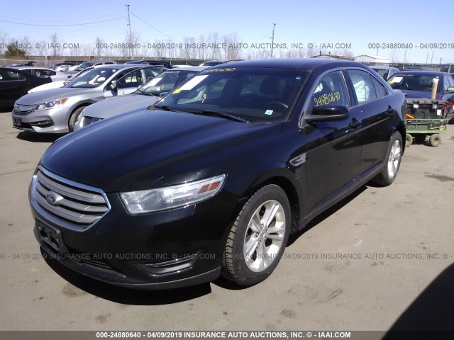 1FAHP2E8XDG214604 - 2013 FORD TAURUS SEL BLACK photo 2