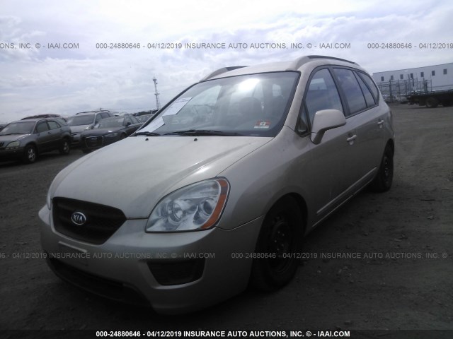 KNAFG526077089359 - 2007 KIA RONDO LX/EX GOLD photo 2