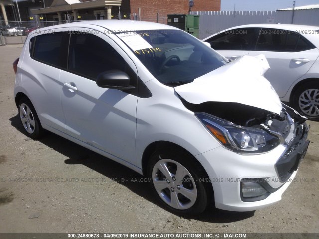 KL8CB6SA8KC704716 - 2019 CHEVROLET SPARK LS WHITE photo 1