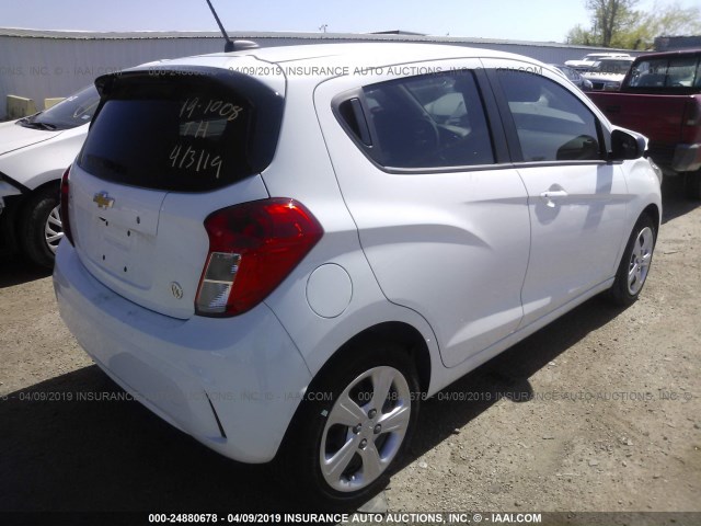 KL8CB6SA8KC704716 - 2019 CHEVROLET SPARK LS WHITE photo 4