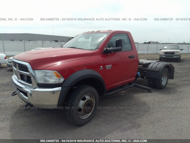 3C7WDNAL2CG260410 - 2012 DODGE RAM 5500 ST/SLT RED photo 2