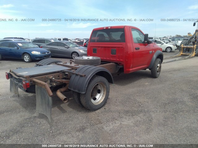 3C7WDNAL2CG260410 - 2012 DODGE RAM 5500 ST/SLT RED photo 4