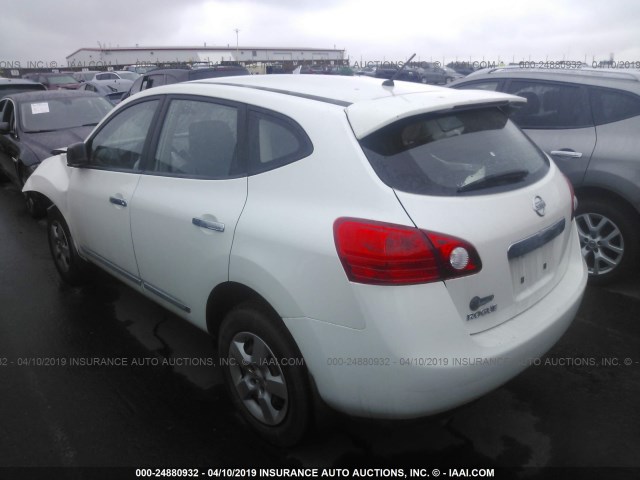 JN8AS5MT7BW174250 - 2011 NISSAN ROGUE S/SV/KROM WHITE photo 3