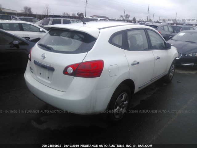 JN8AS5MT7BW174250 - 2011 NISSAN ROGUE S/SV/KROM WHITE photo 4