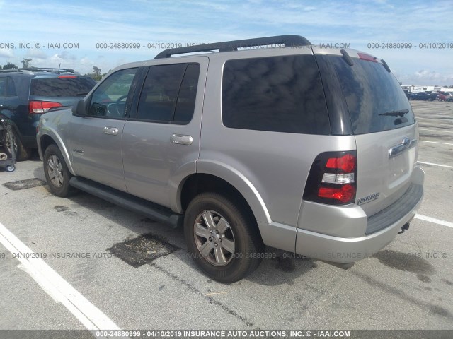 1FMEU63E98UB32890 - 2008 FORD EXPLORER XLT SILVER photo 3