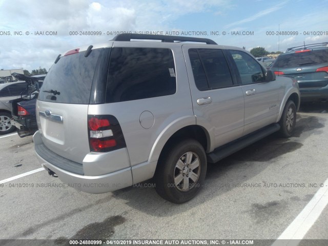 1FMEU63E98UB32890 - 2008 FORD EXPLORER XLT SILVER photo 4