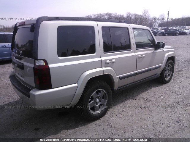 1J8HG48K78C140657 - 2008 JEEP COMMANDER SPORT TAN photo 4